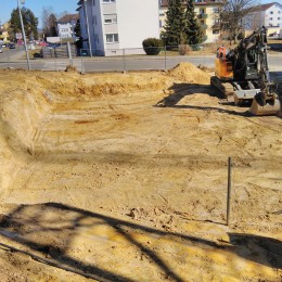 Mehrfamilienhäuser Donaueschingen Villingerstraße 73: Baustart mit den Erdarbeiten