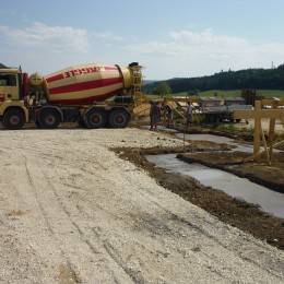 Neubau Gerwerbegebäude Bad Dürrheim: Die Rohbauarbeiten haben begonnen